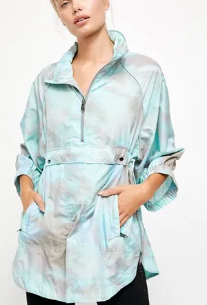 Free People Movement "To Dye For" Packable Jacket with Removable Hood thumbnail 1