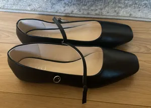 musshoe black square ballet flat Size 8 thumbnail 1