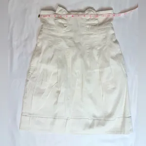 French Connection Ultra High Rise Bow Midi Skirt - White - 0 thumbnail 9