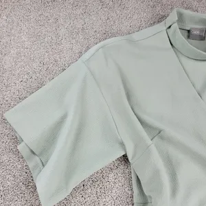 ASOS Womens Dress 4 Mint Green Textured Wrap V Neck Plunge Kimono Tie Waist thumbnail 9