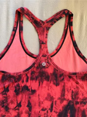 LULULEMON Cool Racerback II Nulu *Game Day in Game Day Red Black Multi Sz. 4 thumbnail 10