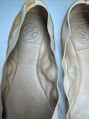 Tory Burch Tan Patent Leather Caroline ballet flats 6.5 neutral casual office thumbnail 12