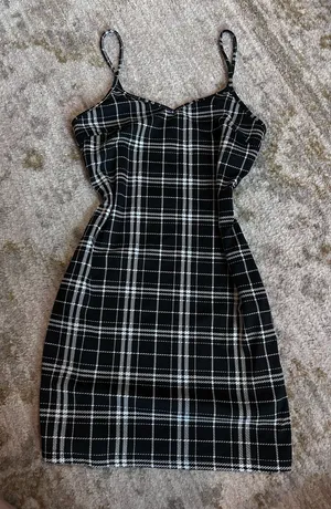 Checkered Dress Black Size M thumbnail 1