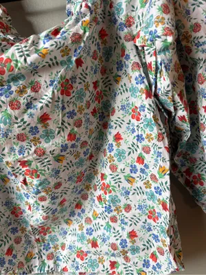 Liberty Art Fabrics Floral Ruffle Blouse Cottagecore Boho thumbnail 3