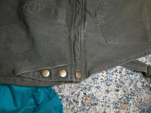 Forever 21 Olive Green Denim Overall Dress Size M thumbnail 4