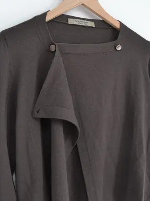 D. Exterior Wool Wrap Front Cardigan Grey M thumbnail 7