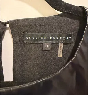 English Factory Faux Leather Puff Sleeve Dress Black thumbnail 5