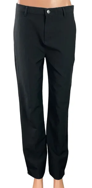 Adidas Solid Golf Women's Black High Rise Straight Leg Trousers Pants Size L thumbnail 1