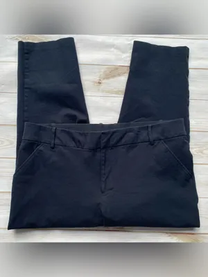 Ava & Viv black stretch crop ankle length slacks pants work going out winter 16W thumbnail 2