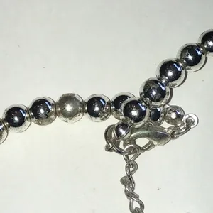 Classic Silver Tone Beaded Boho Necklace thumbnail 2
