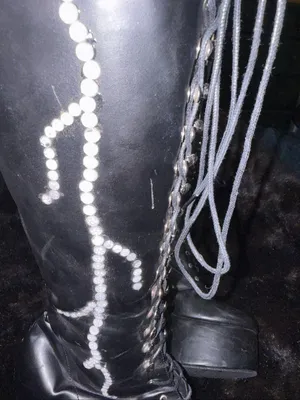 Demonia Pleaser Electra 5In Platform Knee High Lace-Up Boots Side Zipper 11 thumbnail 3