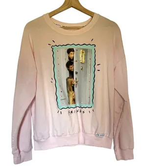 FRIENDS‎ the television series pink crewneck fleece sweater women's size medium thumbnail 1