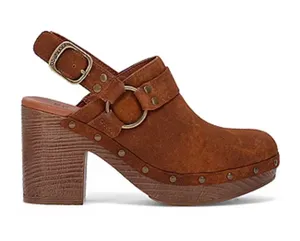 Frye and Co. Iselle Womens Round Closed Toe Clogs Brown Size 9 thumbnail 2