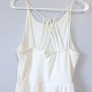 Maurices • White Midi Princess Waistline Bridal Shower Dress Size Medium thumbnail 3