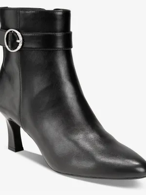 Style & Co Savvyyy Belt Booties Black Beauty heel dress boots SZ 7.5 thumbnail 5
