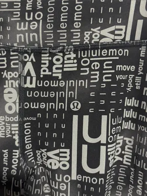 lululemon athletica Wunder High-Rise Train Black & Gray Logo-Print Leggings thumbnail 3