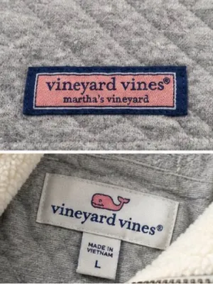 Vineyard Vines Sherpa Fleece Quilted Quarter Zip Pullover Cream Gray Size Large thumbnail 4