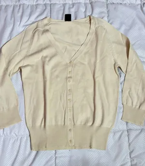 GAP Ivory Ribbed Knit Cardigan Size S‎ Button Down - A1- 0020 thumbnail 1