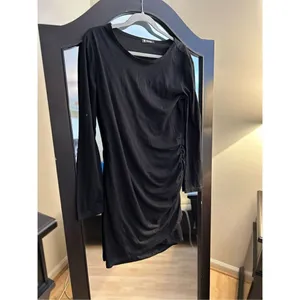 NEW Ruched Bodycon Wrap Front Casual Short Dress L thumbnail 2