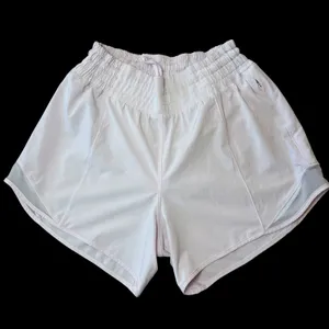 Lululemon Hotty Hot Shorts Women 4 Pink Lined Square Dot Athletic Running *flaw* thumbnail 1