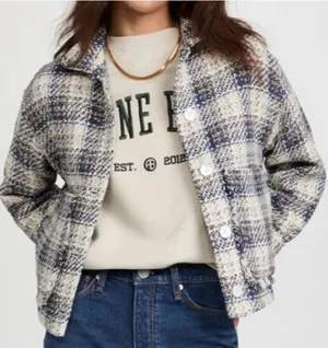 NWT Blank NYC Once In A Lifetime Cropped Tweed Shacket Size XS Retail $128.00 thumbnail 1