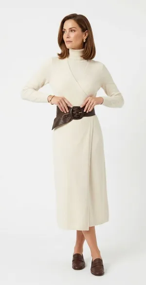 Max Mara Brown Leather Wide Waist Belt Brown Tone Buckle Made In Italy Luxury S thumbnail 1