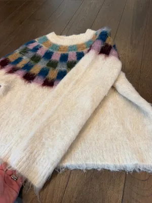 Madewell Sorenna Brushed Checkerboard Sweater in Size Medium - C71-014 thumbnail 6