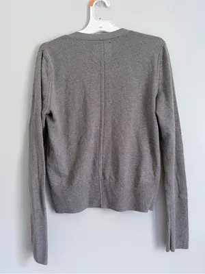 Vintage 2009 American Eagle Gray Rabbit Hair Cardigan Sweater Women’s M Y2K thumbnail 4