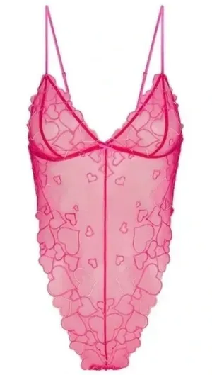 SKIMS Embroidered Tulle Teddy Off White XS NWT IN PACKAGE thumbnail 1