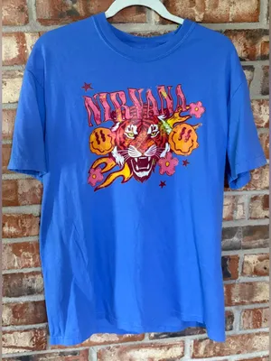 Comfort Colors Blue Tiger Nirvana Graphic Tee thumbnail 1
