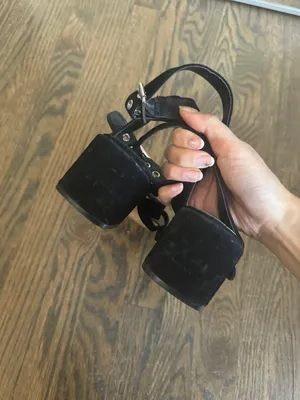 Steve Madden black rotating buckle block heel suede strappy sandal thumbnail 10