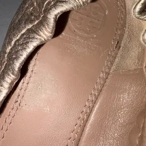 Tory Burch Gold Metallic Leather Melinda Ballet Flats thumbnail 10