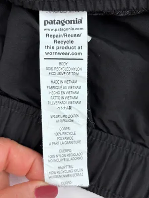 Patagonia Black Women's Athletic Shorts with Logo Tab thumbnail 7