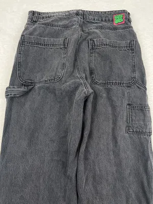 Empyre Tori 90s Carpenter Jeans Women’s 9 Black Charcoal Baggy Skate thumbnail 4