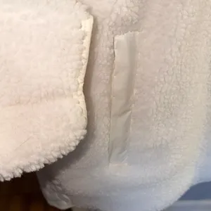Women's White Sherpa Pullover Jacket thumbnail 5