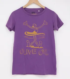 Uniqlo UT Popeye Olive Oyl Graphic T-Shirt Purple Womens Medium thumbnail 1