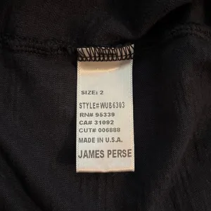 Standard James Perse Size 2 M Slub Supima Cotton Maxi Dress Black Minimal thumbnail 4