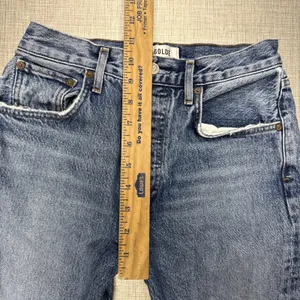 Agolde denim button fly‎ raw hem Ripley jeans size 24 thumbnail 8
