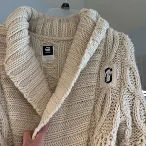 GStar‎ Heavy Long Cardigan Knit, cream, size small, wool! thumbnail 2