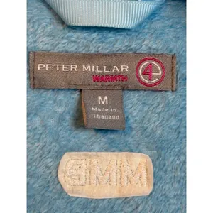 Peter‎ Millar Full Zip Fleece Vest Womens M Blue Sea Island Golf Warmth Hybrid thumbnail 5