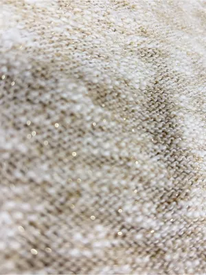 JM COLLECTION Oversized Beige Marled Knit Cardigan 1/2 Sleeve Boho Metallic, XL thumbnail 11