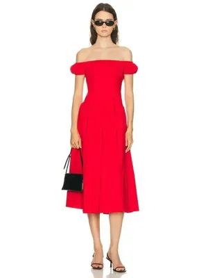 Caroline Constas Augusta Drop Waist Maxi Dress High Risk Red Womens Size XS thumbnail 2