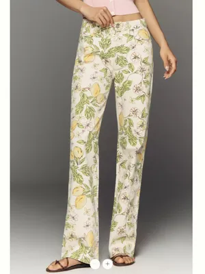 MOTHER Kick It Mid-Rise Straight-Leg Lemon Jeans thumbnail 2
