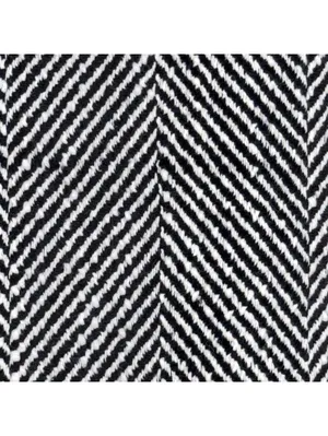 LOFT Size 0 Black White Herringbone Wool Mini Skirt thumbnail 2
