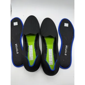 Rothy's The Loafer Black Solid Knit Fabric Slip On Flats Round Toe Women's 9.5 thumbnail 6