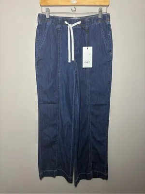 OAT High Rise Wide Leg Jeans Cloud Luxe Denim NWT thumbnail 2