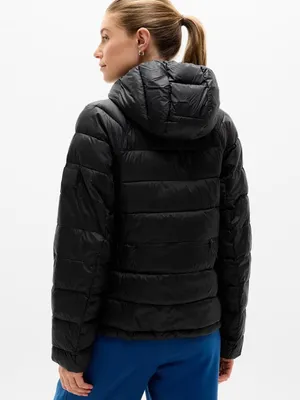 New Athleta M Aire Puffer Jacket Black Medium Regular thumbnail 3