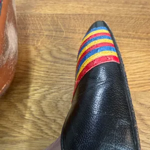 Garolini Vintage Sling Back Heels Rainbow Toe Women's 9.5N Pointed Toe Flawed thumbnail 11