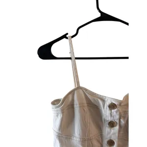 Universal Threads White Sleeveless A-Line Button Denim Dress Pockets Women Sz S thumbnail 3