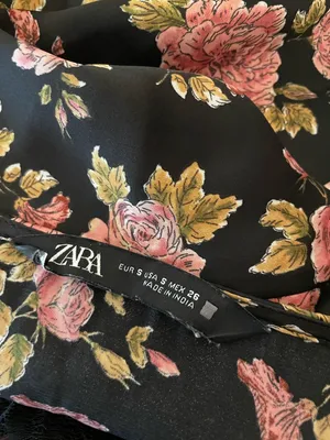 Zara Brown Maxi Slip Lingerie Style Print Dress Pink Floral Small thumbnail 7